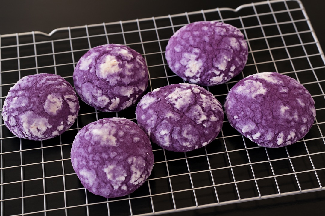 Purple Power Crinkle Cookies