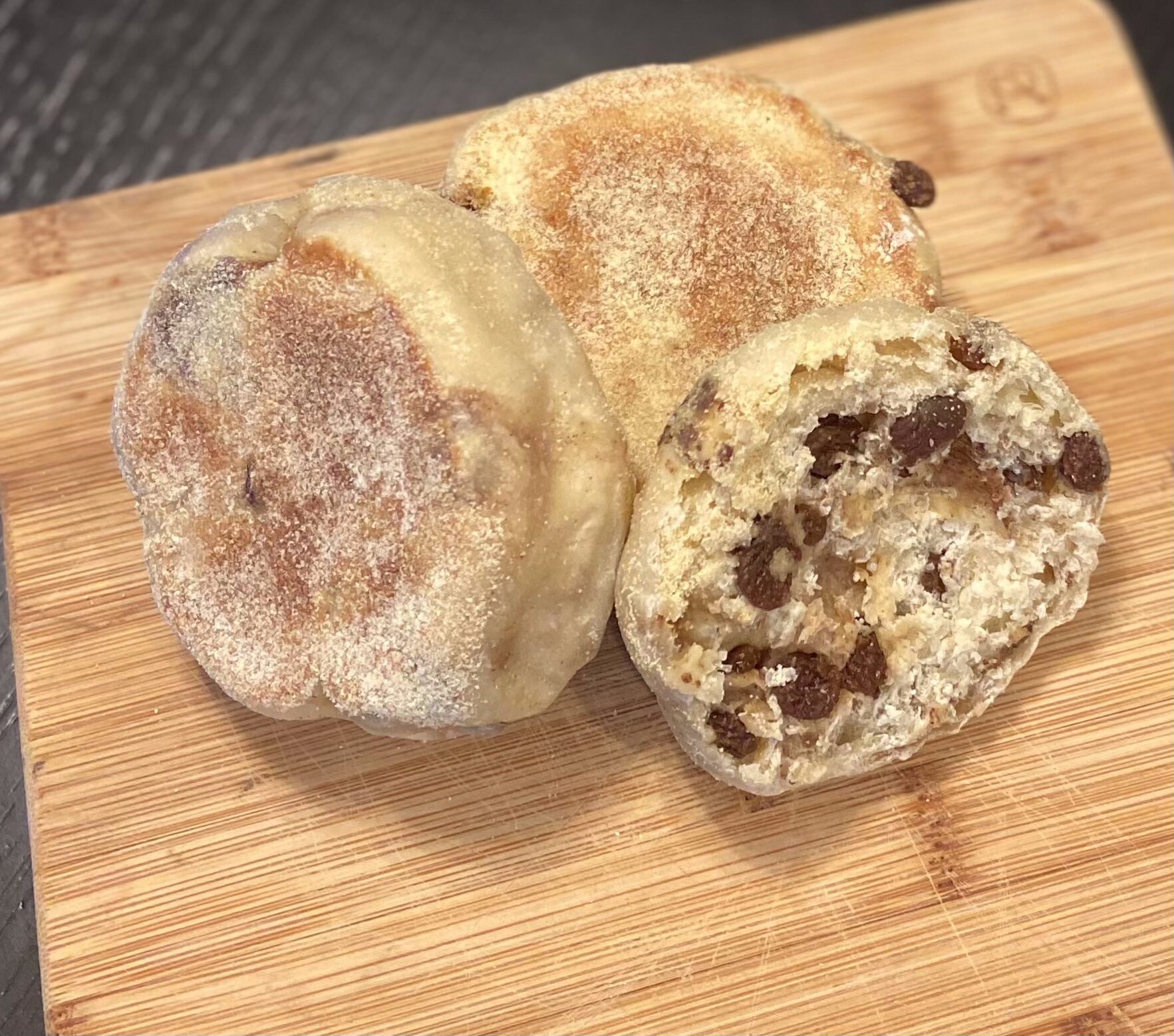 Cinnamon Raisin English Muffins